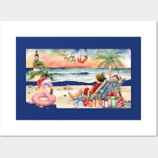 Christmas at the sea Posters and Art